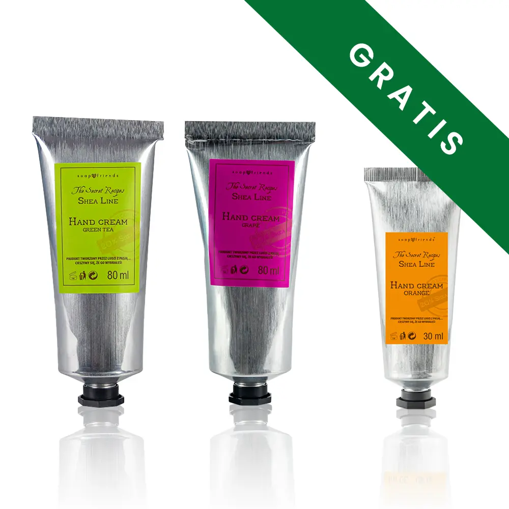 Duet kremów do rąk 2x80 ml Winogrono i Zielona herbata + Pomarańcza 30 ml GRATIS