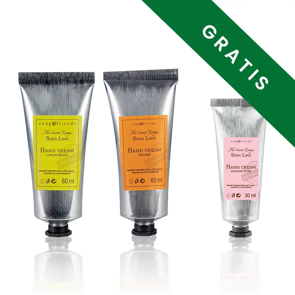 Duet kremów do rąk 2x80 ml Pomarańcza i Trawa cytrynowa+ Róża 30 ml GRATIS